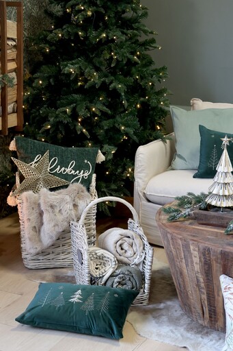Impressionen zu Chic Antique Aix Kissebezug mit Weihnachtsbäumen, Bild 2