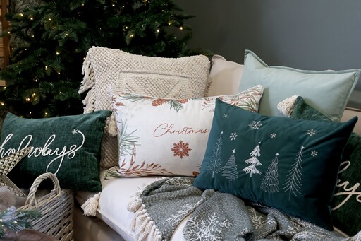 Impressionen zu Chic Antique Aix Kissebezug mit Weihnachtsbäumen, Bild 3