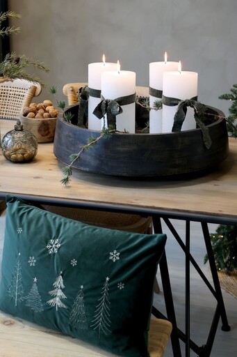 Impressionen zu Chic Antique Aix Kissebezug mit Weihnachtsbäumen, Bild 4