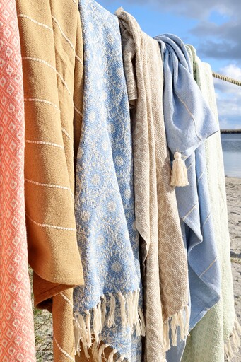 Impressionen zu Chic Antique Aix Plaid aus Baumwolle und Garnüberschuss Kreismuster, Bild 1