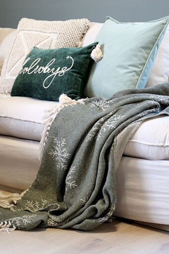 Impressionen zu Chic Antique Aix Plaid Garnüberschuss mit Eiskristallen, Bild 4