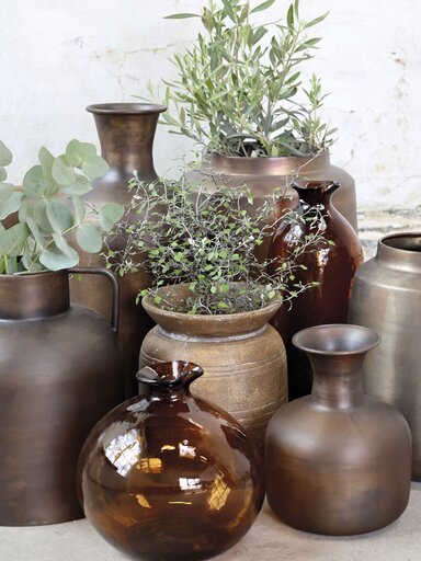 Impressionen zu Chic Antique Alte hohe Vase aus Aluminium, Bild 1