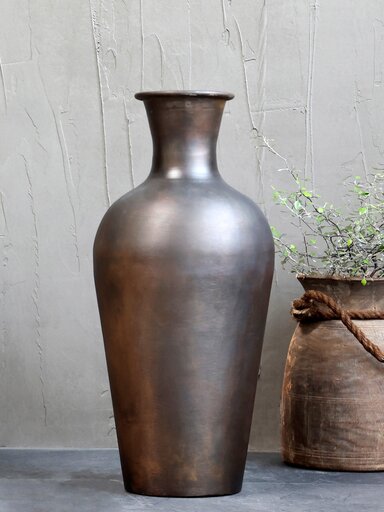 Impressionen zu Chic Antique Alte hohe Vase aus Aluminium, Bild 2