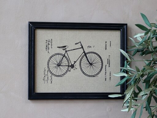 Impressionen zu Chic Antique Bild mit Fahrrad und schwarzem Rahmen, Bild 1
