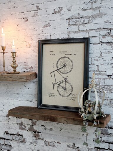 Impressionen zu Chic Antique Bild mit Fahrrad und schwarzem Rahmen, Bild 3