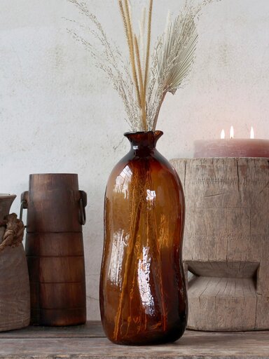 Impressionen zu Chic Antique Braune Vase aus Glas, Bild 3