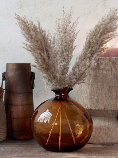Impressionen zu Chic Antique Braune Vase aus Glas, Bild 5