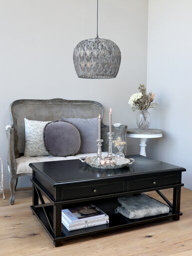 Impressionen zu Chic Antique Countryside Sofatisch mit 2 Schubladen, Bild 1