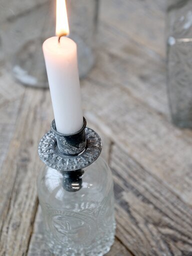 Impressionen zu Chic Antique Flaschenaufsatz Kerzenhalter mit dekorativem Rand, Bild 2