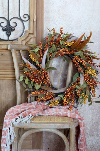 Impressionen zu Chic Antique Fleur Blumenkranz Orange, Bild 4