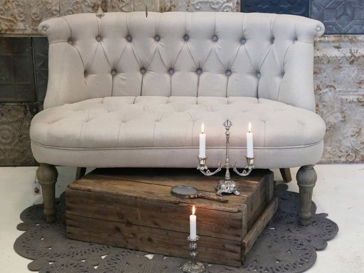 Impressionen zu Chic Antique Franz. Sofa in Leinenstoff, Bild 2