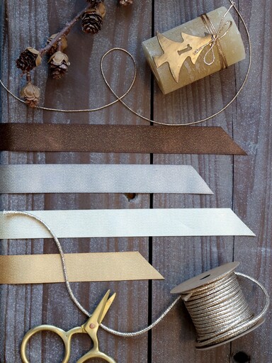 Impressionen zu Chic Antique Geschenkband mit Glitzer, Bild 1