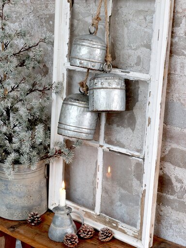 Impressionen zu Chic Antique Glocken mit Juteschnur zum Aufhängen, Weihnachtsdeko, Bild 3