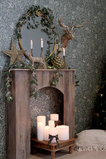 Impressionen zu Chic Antique Grimaud Deko Kaminumrandung Recyclingholz, Bild 3