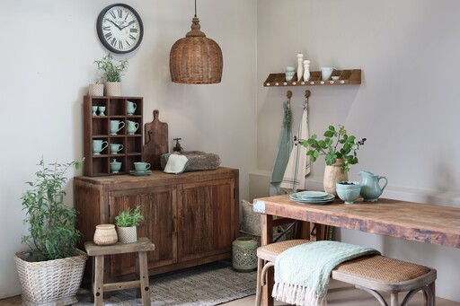 Impressionen zu Chic Antique Hängelampe aus Rattangeflecht, Bild 2