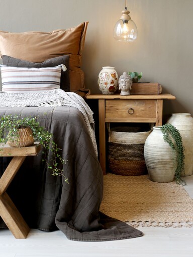 Impressionen zu Chic Antique Hängelampe, Lampe mit Holzzierhülse, Bild 3