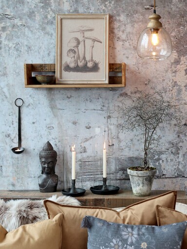 Impressionen zu Chic Antique Hängelampe, Lampe mit Holzzierhülse, Bild 5