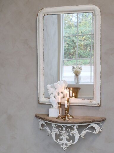 Impressionen zu Chic Antique Halbrundes Regal mit Spitzenkante, Bild 2