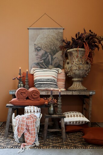 Impressionen zu Chic Antique Hocker mit Muster auf Sitz, Bild 5