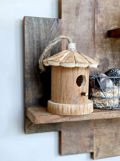 Impressionen zu Chic Antique Holz Vogelhaus für den Garten, Bild 2