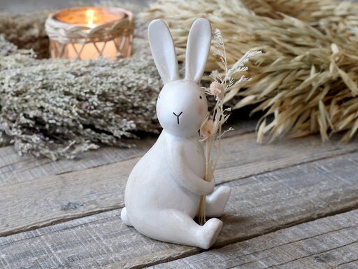 Impressionen zu Chic Antique Kaninchen mit Blumen sitzend, Bild 1