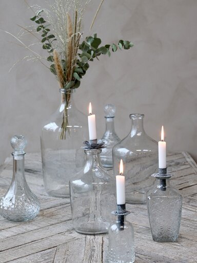 Impressionen zu Chic Antique Kerzenhalter Flaschenaufsatz mit Blumen, Bild 2