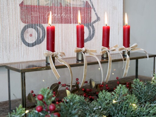 Impressionen zu Chic Antique Kerzenständer 4-armig mit Glasbox, Bild 4