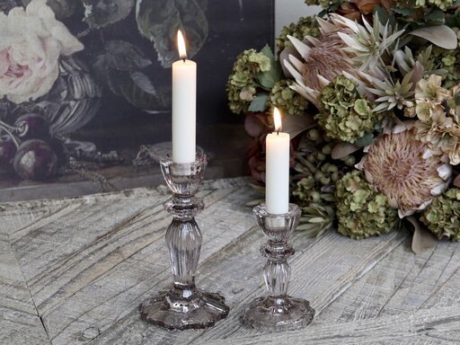 Impressionen zu Chic Antique Kerzenständer aus Glas mit Spitzenkante, Bild 4