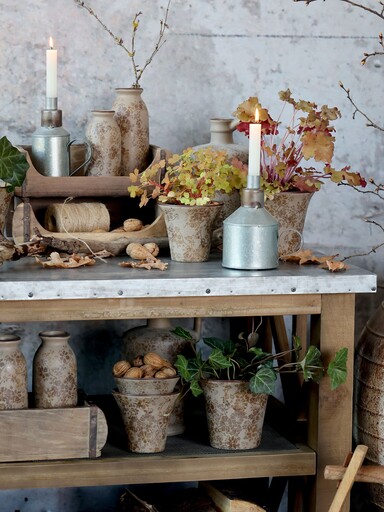 Impressionen zu Chic Antique Kerzenständer für Stabkerzen, mit Henkel, Zink, Bild 4