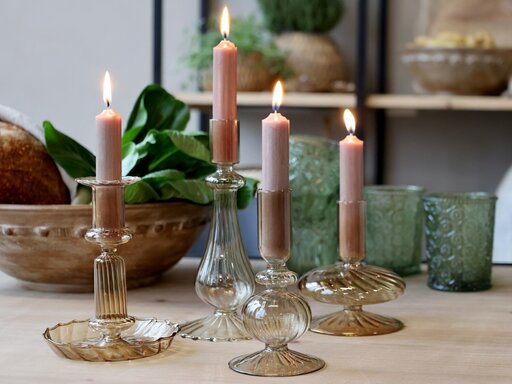 Impressionen zu Chic Antique Kerzenständer in Olivenfarbe, Bild 1
