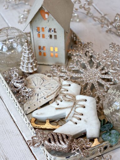 Impressionen zu Chic Antique Klare Weihnachtskugel mit Glitzer, Bild 2