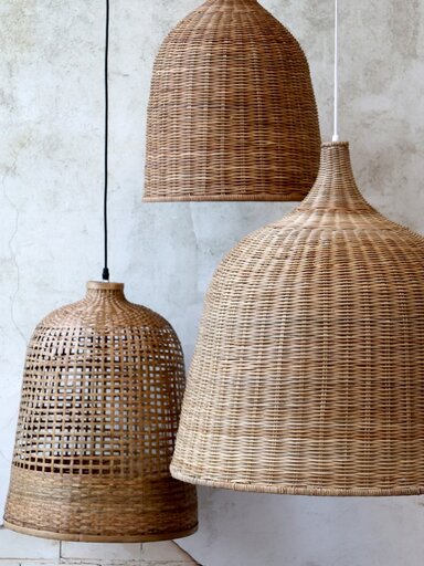 Impressionen zu Chic Antique Lampe geflochtenes Bambus, Bild 2