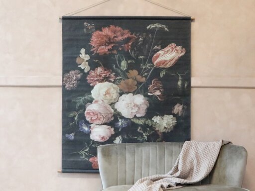 Impressionen zu Chic Antique Leinwandbild zum Aufhängen mit Blumendruck, Bild 2