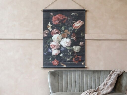 Impressionen zu Chic Antique Leinwandbild zum Aufhängen mit Blumendruck, Bild 1