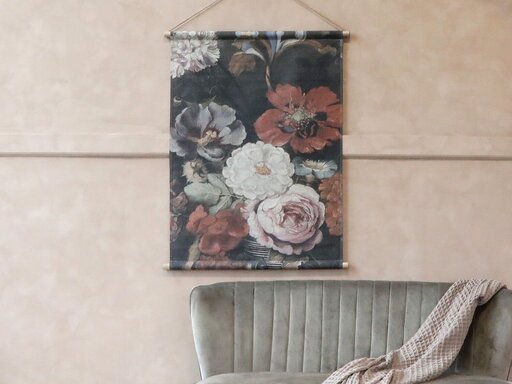 Impressionen zu Chic Antique Leinwandbild zum Aufhängen mit Blumenprint, Bild 1