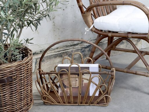 Impressionen zu Chic Antique Magazinhalter aus Rattan, Bild 5