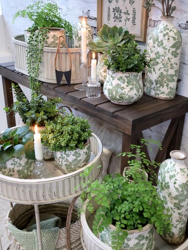 Impressionen zu Chic Antique Melun Blumentopf 1 mit Muster, Bild 1