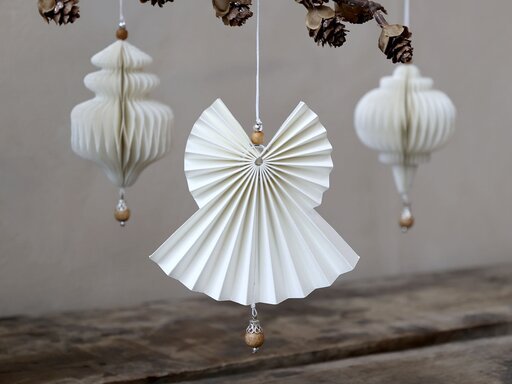 Impressionen zu Chic Antique Papierengel mit Holzperle, Bild 1