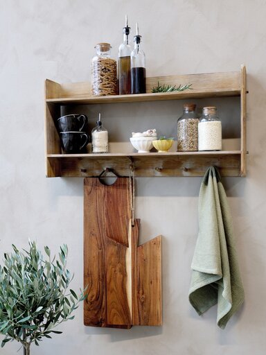 Impressionen zu Chic Antique Wandregal mit 6 Haken und 2 Ablagen, Bild 2