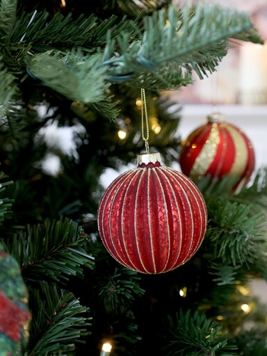 Impressionen zu Chic Antique Rote Weihnachtskugel aus Glas, Bild 5