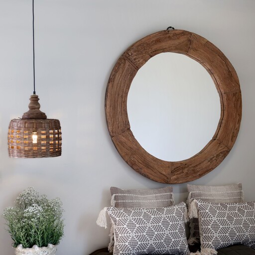 Impressionen zu Chic Antique Runder Grimaud Spiegel mit Holzrahmen, Bild 3