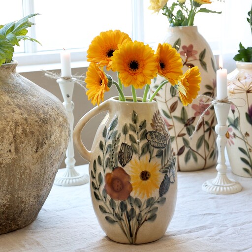 Impressionen zu Chic Antique Steingut Kanne mit Blumenmotiv, Bild 2