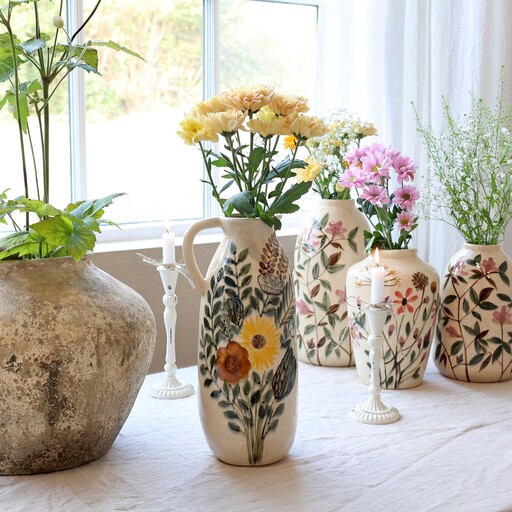 Impressionen zu Chic Antique Steingut Kanne mit Blumenmotiv, Bild 3