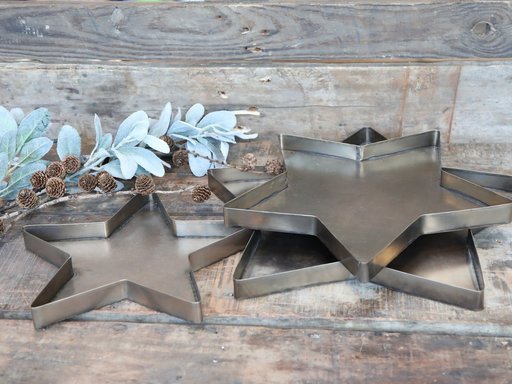 Impressionen zu Chic Antique Stern Tablett im 3er Set, Bild 1