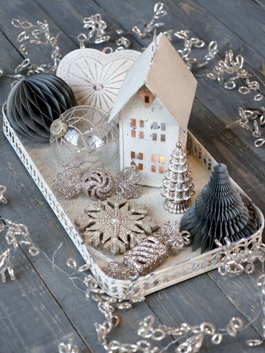 Impressionen zu Chic Antique Tablett rechteckig mit Dekokante 2er Set, Bild 2