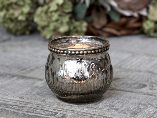 Impressionen zu Chic Antique Teelichthalter mit Perlen, Bild 1
