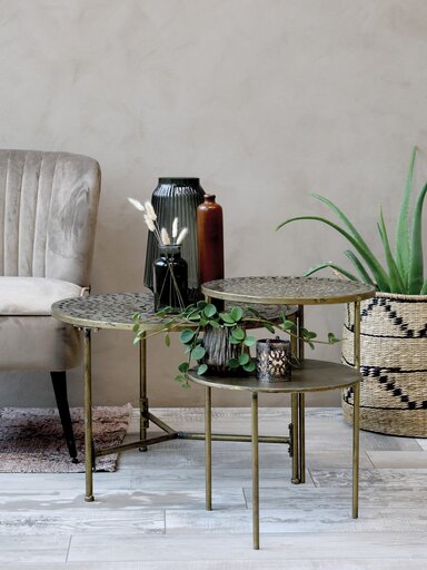 Impressionen zu Chic Antique Tisch mit 2 Tischplatten und orientalischem Muster, Bild 1