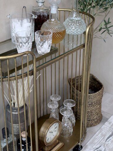 Impressionen zu Chic Antique Trinkglas mit Diamantmuster, Bild 1