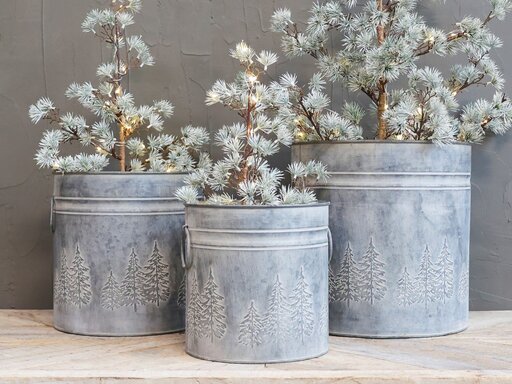 Impressionen zu Chic Antique Übertopf mit Baummuster 3er Set, Bild 1