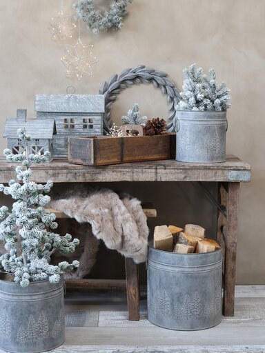 Impressionen zu Chic Antique Übertopf mit Baummuster 3er Set, Bild 2